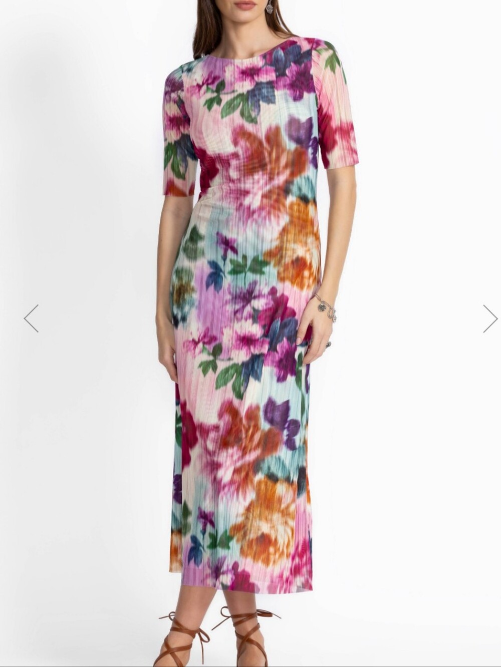 Johnny Was Dress Women's XL The Mesh Midi Alliumia Aum NWT